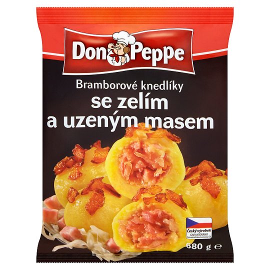 Don Peppe Bramborové knedlíky se zelím a uzeným masem 680g