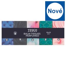 Tesco Balm Tissues Perfumed 4 Ply 10 x 10 pcs (100 pcs)