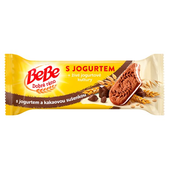 Opavia BeBe Dobré ráno kakaové cereální sušenky s jogurtovou náplní 50,6g