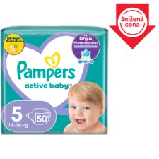 Pampers Active Baby 5, 50 Plenky, 11kg - 16kg