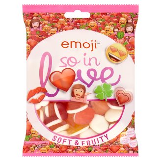 Emoji So in Love Soft & Fruity žvýkací pěnové bonbony 175g