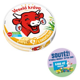 Veselá Kráva Tavený sýr s ementálem 8 ks 120g