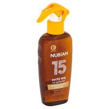Nubian Suchý olej na opalování SPF 15 200ml