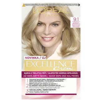 L'Oréal Paris Excellence Creme blond velmi světlá popelavá 9.1