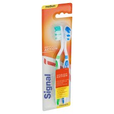 Signal Anti-Plaque Action Toothbrush Medium 2 pcs