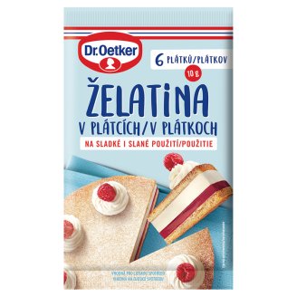 Dr. Oetker Želatina v plátcích 6 ks 10g