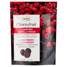 Zàini Choco&Fruit with Raspberry and Cranberry 125g