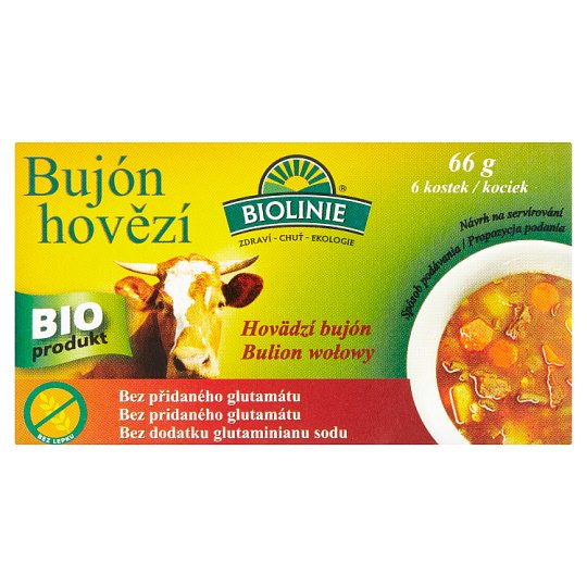 Biolinie Beef Broth 6 Cubes 66g Tesco Groceries