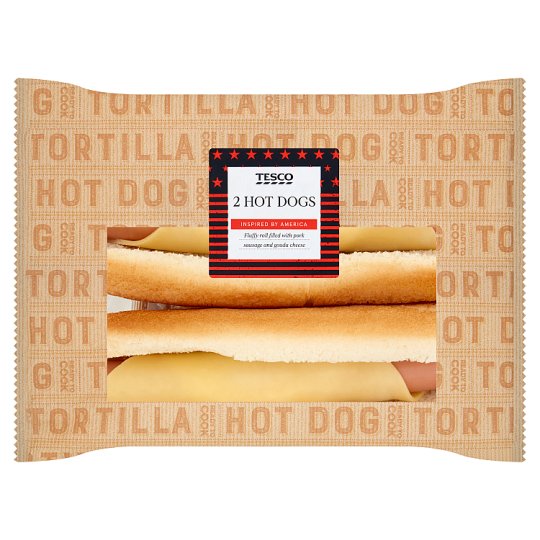 Tesco Hot Dogs 2 ks 282g