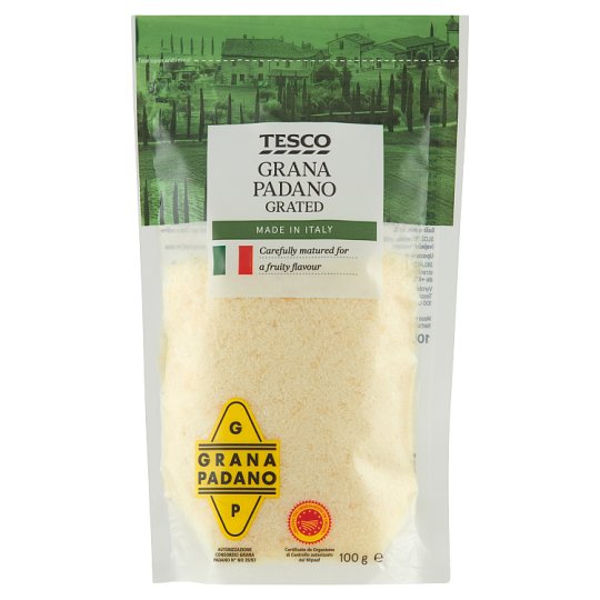 Tesco Grana Padano Grated 100g