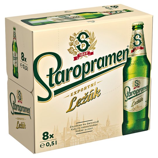 Staropramen Lager Beer Lager Pale 8 x 0.5L