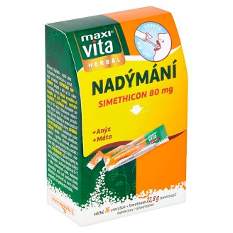 MaxiVita Herbal Nadýmání simethicon + anýz + máta 16 sáčků 22,8g