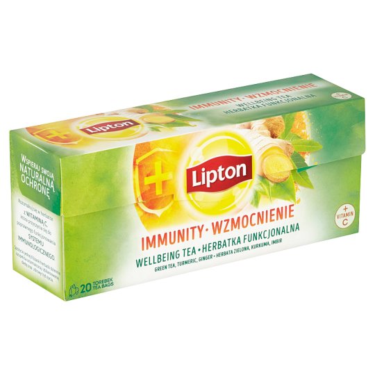 Lipton Zelený aromatizovaný čaj Immunity 20 sáčků