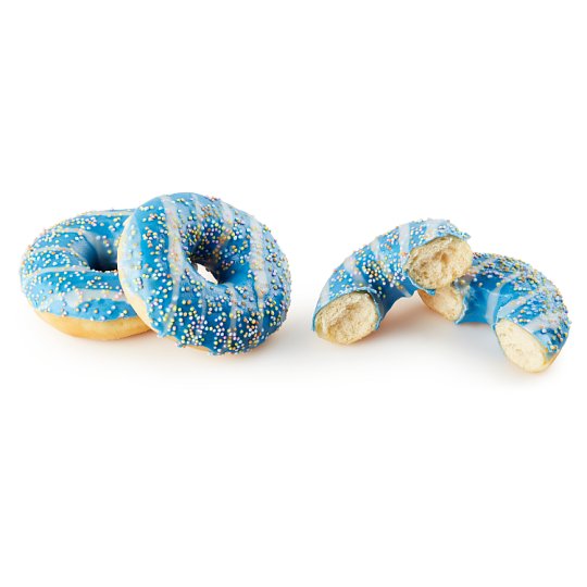 Modrý donut s cukrovými perličkami 55g