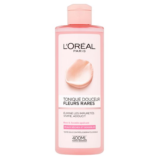 L'Oréal Paris Pleťová voda s výtažky vzácných květů pro suchou a citlivou pleť 400ml
