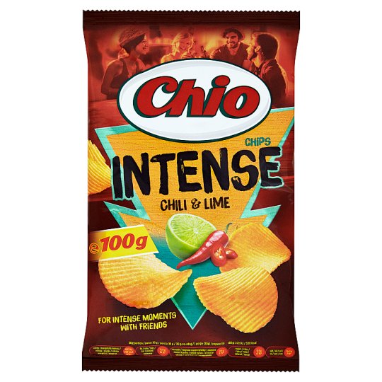 Chio Intense Smažené bramborové lupínky s příchutí chilli a limetky 100g