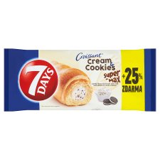 7 Days Super Max Croissant Cream & Cookies s vanilkovou příchutí s mlékem a s kousky sušenek 110g