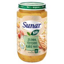 Sunar Organic Vegetables, Pasta, Chicken Meat 235g