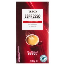 Tesco Espresso Roasted & Ground Coffee 250g