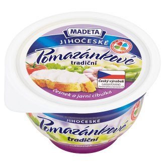 Madeta Jihočeské pomazánkové tradiční česnek a jarní cibulka 150g