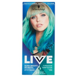 Schwarzkopf Live Ultra Brights or Pastel barva na vlasy 096 Turquoise Temptation