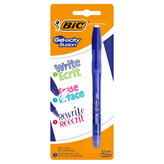 Bic Gelocity Illusion Erasable Gel Pen Tesco Groceries
