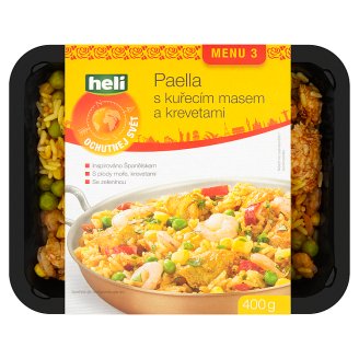 Heli Paella s kuřecím masem a krevetami 400g