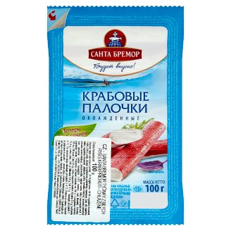 Santa Bremor Tyčinky z bílých ryb s krabí příchutí chlazené 100g