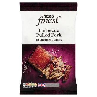 Tesco Finest Smažené bramborové lupínky s příchutí vepřového masa a BBQ 150g