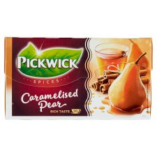 Pickwick Černý čaj aromatizovaný se skořicí, hruškou a přírodním karamelovým aroma 20 x 1,5g (30g)