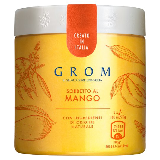 Grom Mango Italian Ice Cream in a Cup 460ml Tesco Groceries