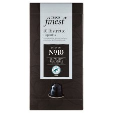 Tesco Finest Ristretto Mixture of Roasted Ground Coffee Capsules 10 pcs 52g