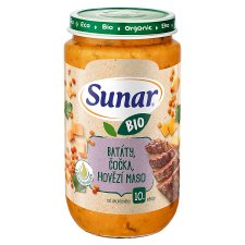 Sunar Organic Sweet Potatoes, Red Lentils, Beef 235g