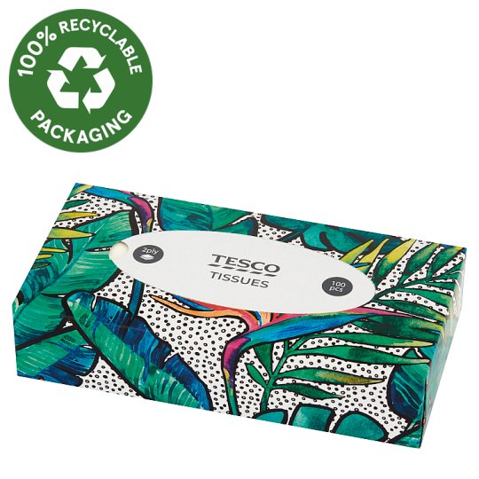 Tesco Tissues 2 Ply 100 pcs Tesco Groceries