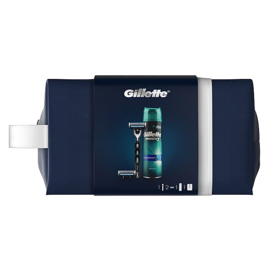 Gillette Gift Set Mach3 Razor + Blade + Shaving Gel Tesco Groceries