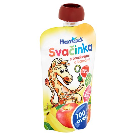 Hamánek Svačinka s broskvemi a banány 120g