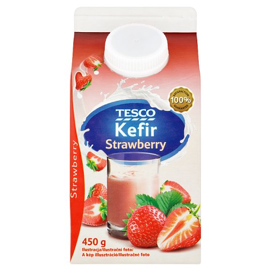Tesco Kefírové mléko jahodové 450g