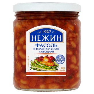 Nezhin Fazole bílé v rajčatové omáčce se zeleninou 450g