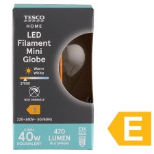 Tesco Home LED žárovka 4,2W E14 teplé bílé světlo 1 ks