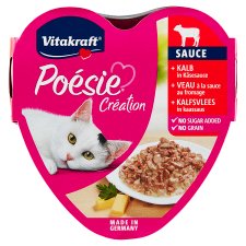 Vitakraft Poésie Création telecí v sýrové omáčce kompletní krmivo pro kočky 85g