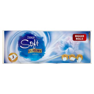 Tesco Soft Luxury White toaletní papír 10 rolí