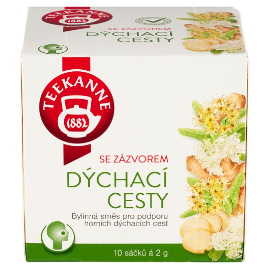 TEEKANNE Dýchací cesty a krk se zázvorem, bylinná směs, 10 sáčků, 20g