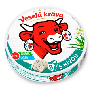 Veselá Kráva Tavený sýr s nivou 8 ks 120g