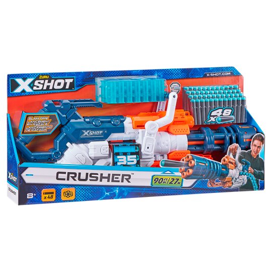 Zuru XShot Excel Crusher Foam Dart Blaster (48 Darts) Tesco Groceries