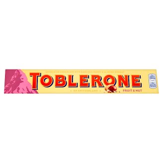 Toblerone Švýcarská mléčná čokoláda s rozinkami a medovo-mandlovým nugátem 100g