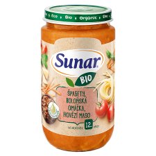 Sunar Organic Spaghetti, Bolognese Sauce, Beef 235g