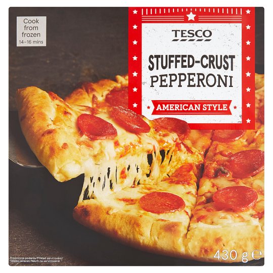 Tesco American Style Stuffed-Crust Pepperoni pizza 430g