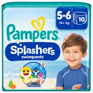Pampers Splashers Vel. 5-6, 10 Plenkových Kalhotek Do Vody