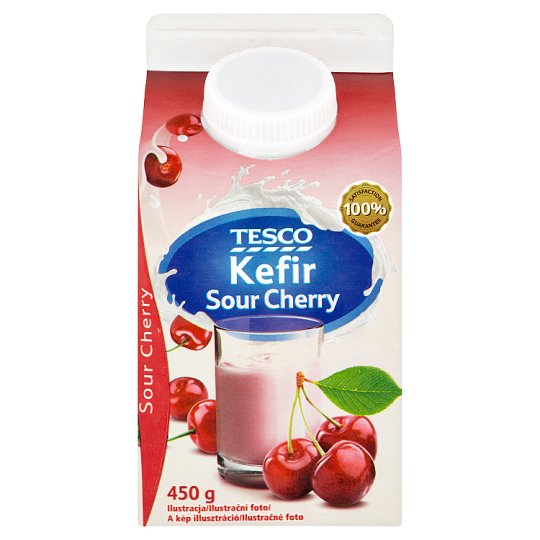 Tesco Kefir Milk Sour Cherry 450g Tesco Groceries