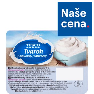 Tesco Tvaroh odtučněný 250g